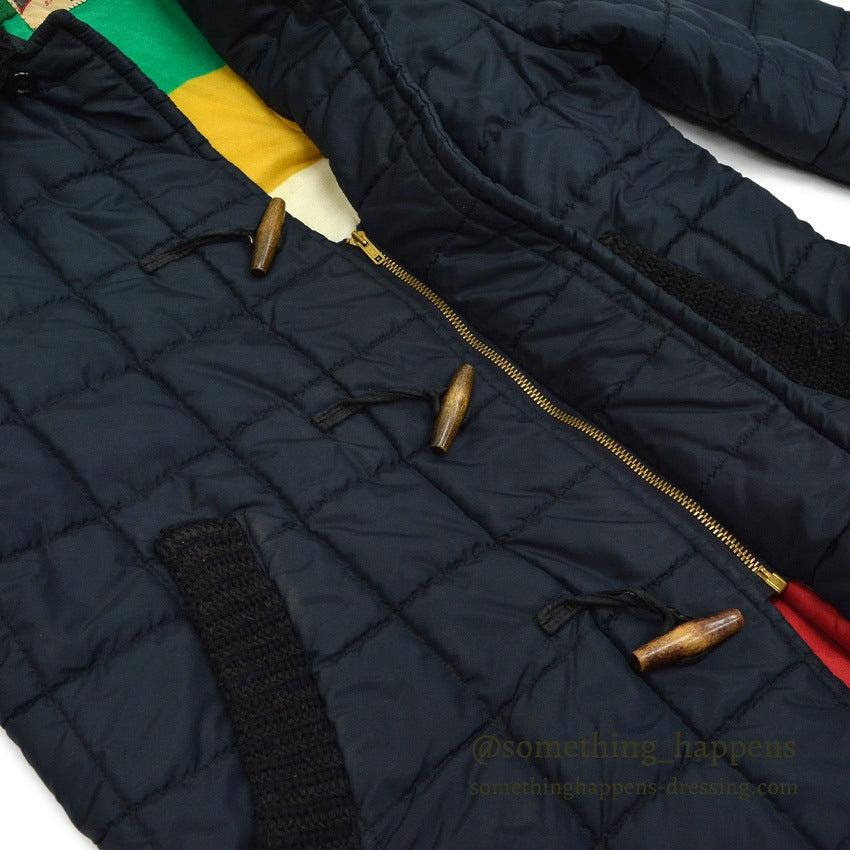 1950's SHANHOUSE BLACK QUILTING TOGGLE COAT... 42