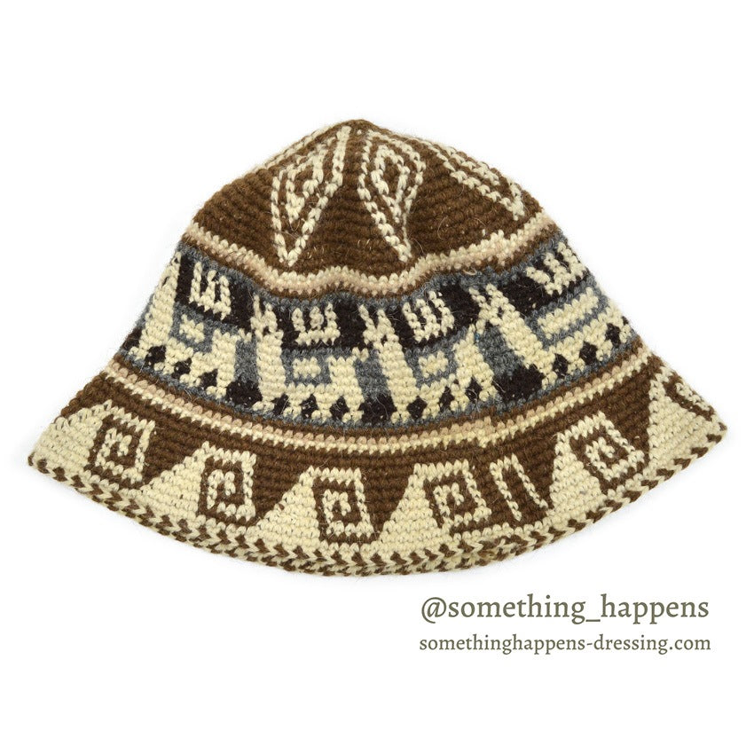 OLD ALPACA PATTERN KNIT HAT ...