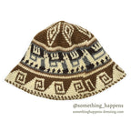 OLD ALPACA PATTERN KNIT HAT ...