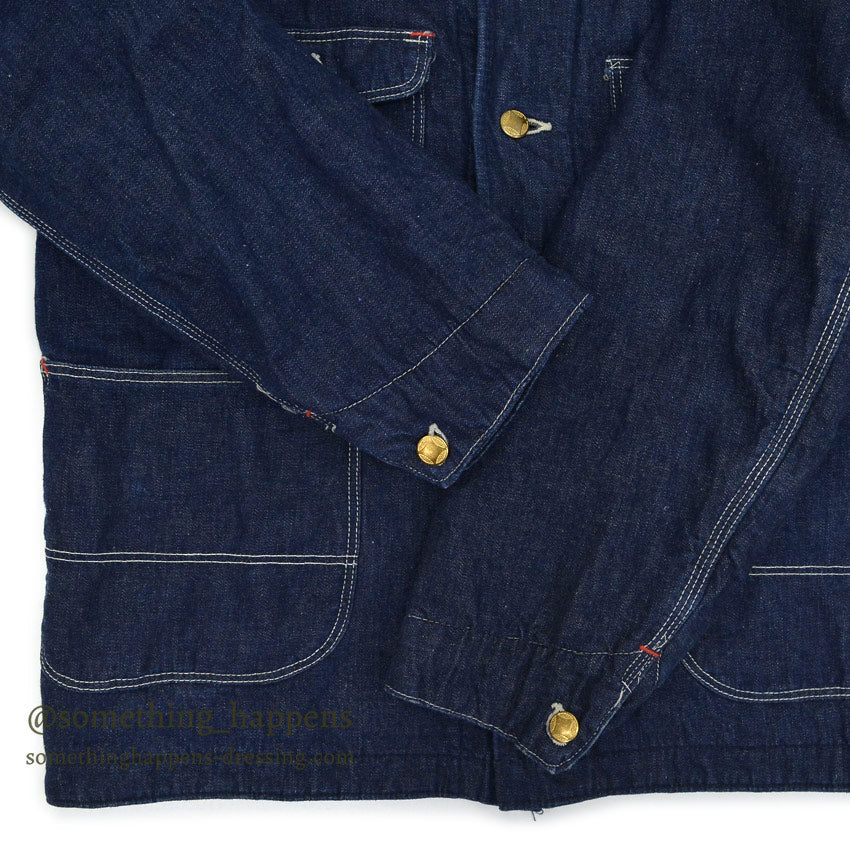 1950's UNKNOWN DENIM COVERALL BLANKET DARK... Fits like 36