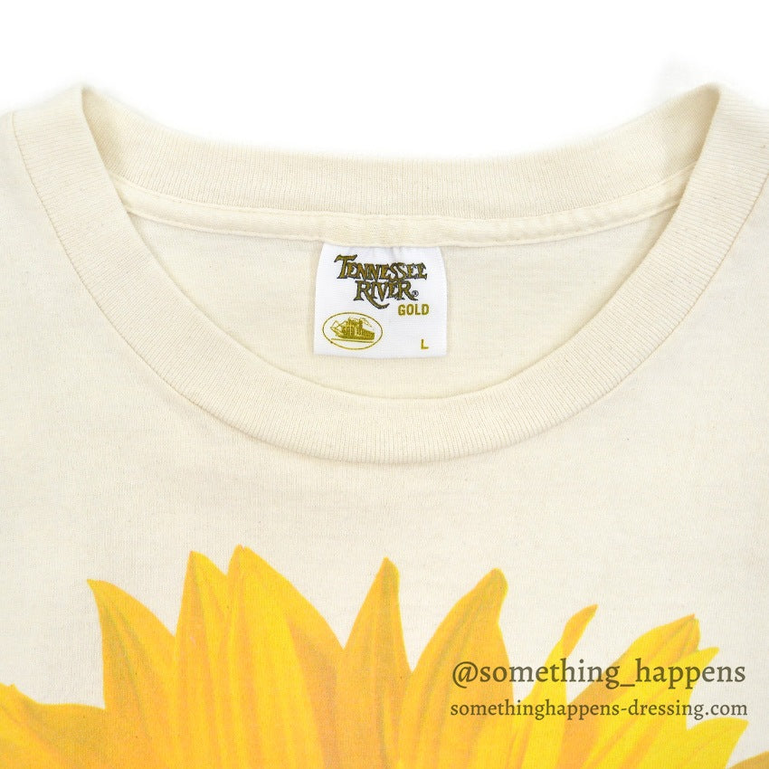1990's TENNESSEE RIVER GOLD ひまわり T-SHIRT ... L
