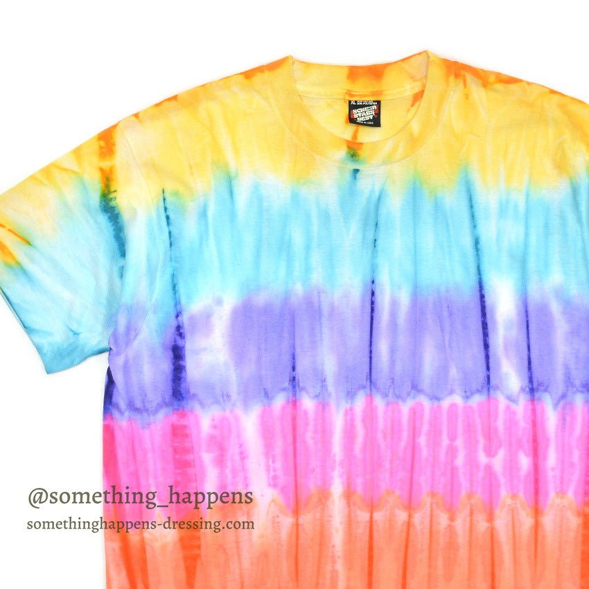1990's SCREEN STARS BEST BORDER TIE DYE T-SHIRT ... XL