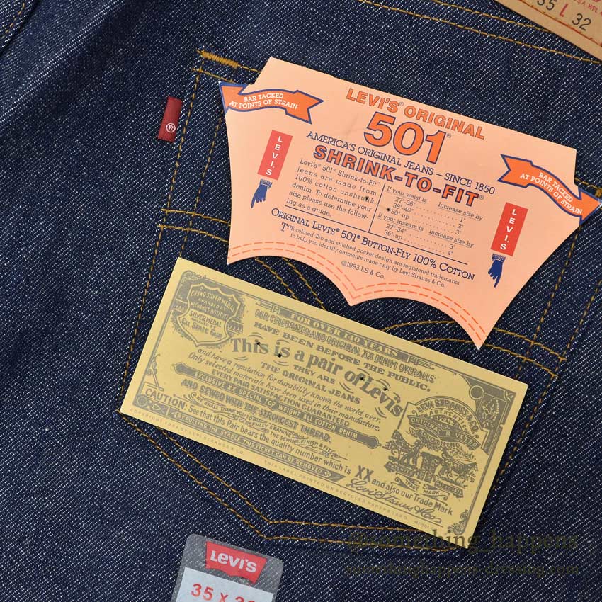 DEADSTOCK Levi's 501 DENIM PANTS Made in USA... W35/L32