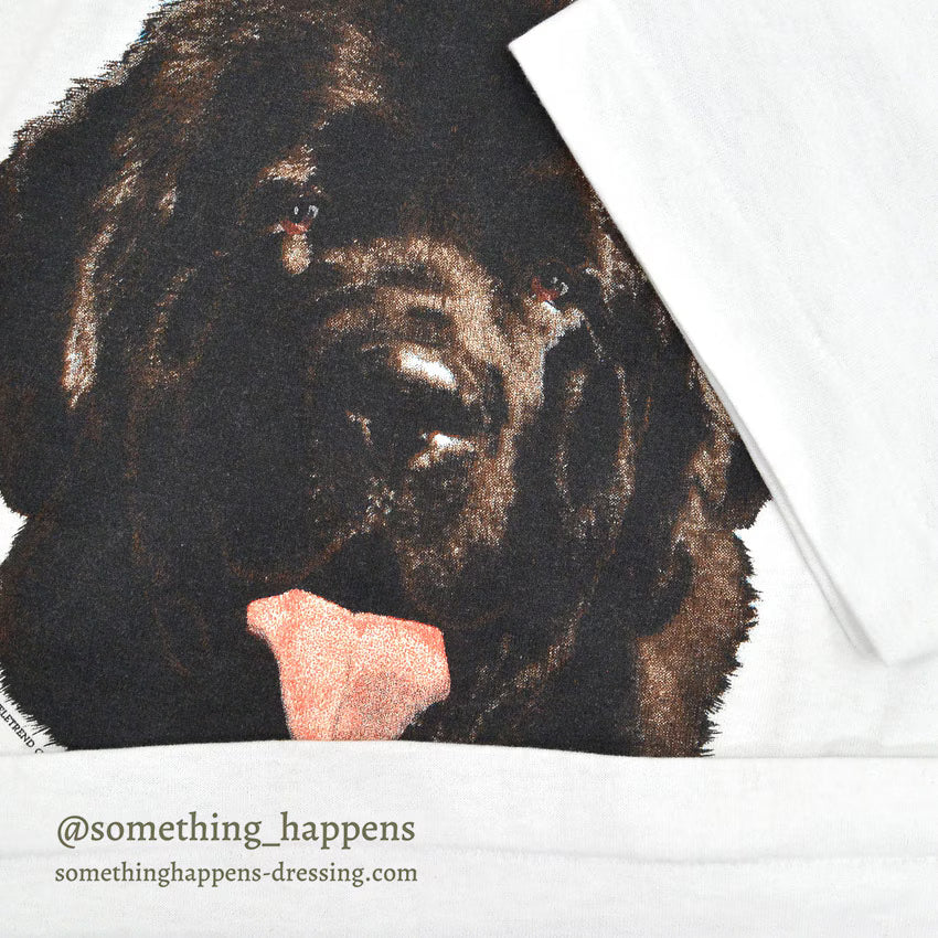 1990's SCREEN STARS BEST NEWFOUNDLAND DOG PRINT T-SHIRT ... L
