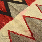 c.1940's NAVAJO RUG DIAMONDS & ZIGZAG PATTERN... 174cm/93cm