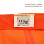 1990's LLBEAN HUNTER ORANGE COTTON CAP...