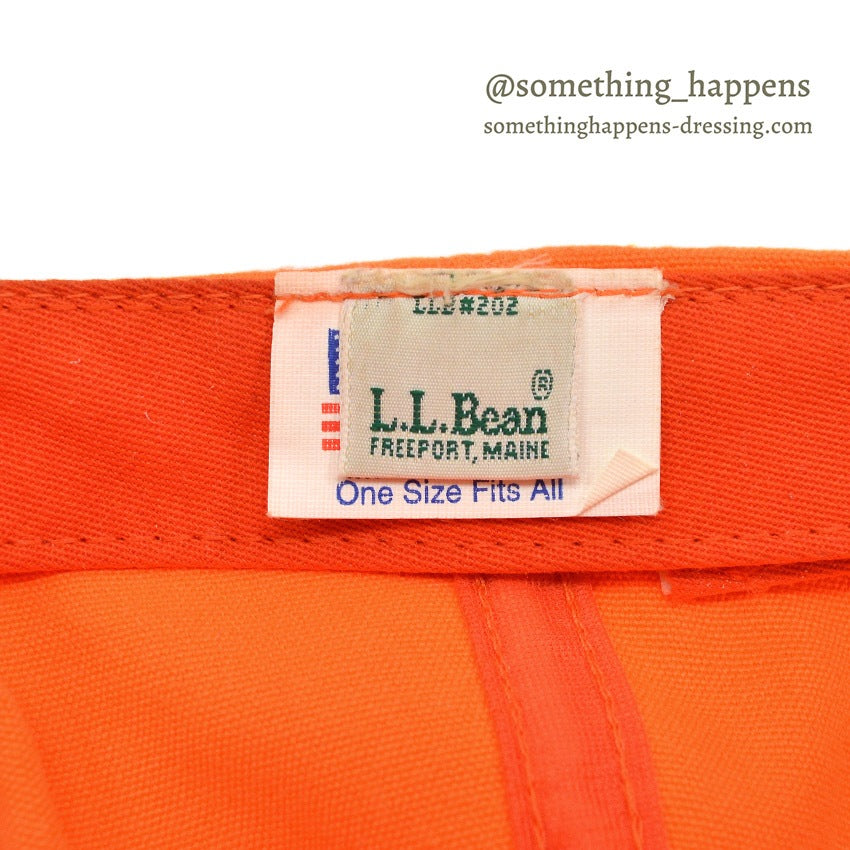 1990's LLBEAN HUNTER ORANGE COTTON CAP...