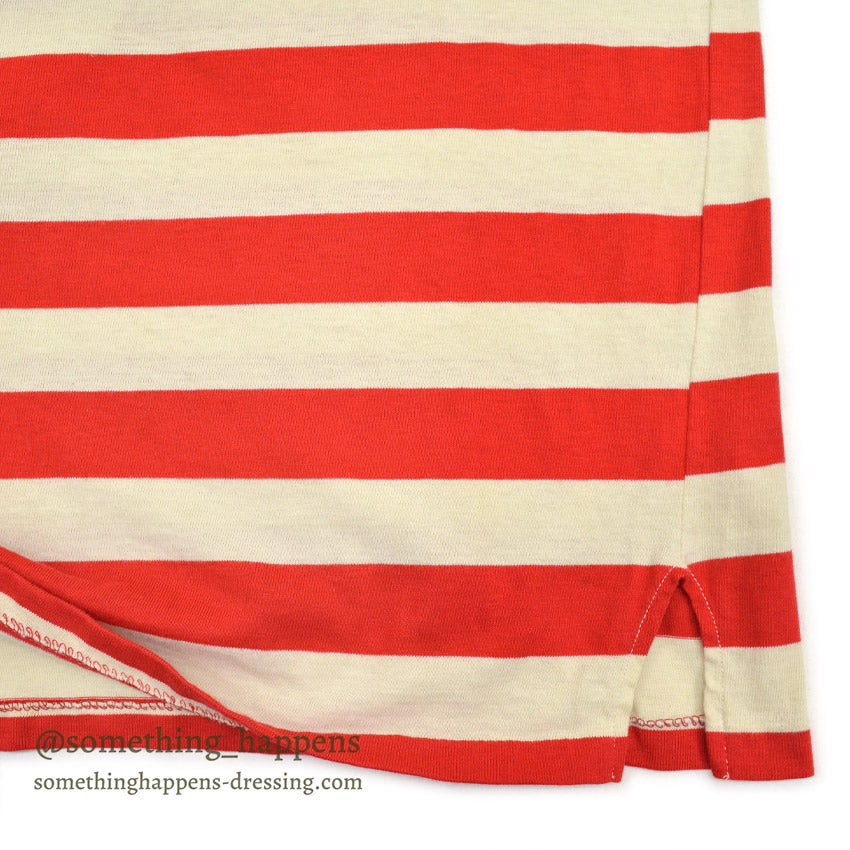 1970's TOWNCRAFT BORDER L/S POCKET T-SHIRT LONG ... L