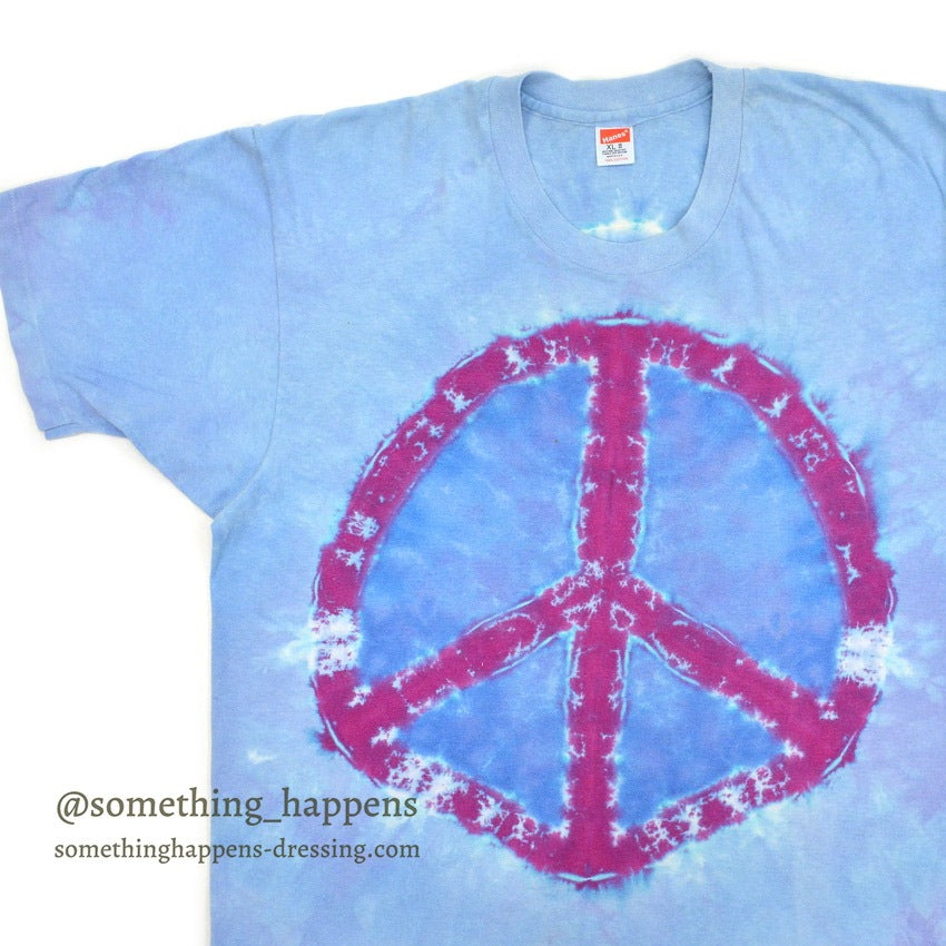 〜1980's HANES PEACE TIE DYE T-SHIRT ... XL