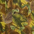 1980's BANANA REPUBLIC SAFARI & TRAVEL LEAF PRINT S/S SHIRT ... S
