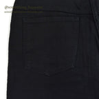 1970s UNKNOWN Piqué Black Tapered Pants... W31/L29