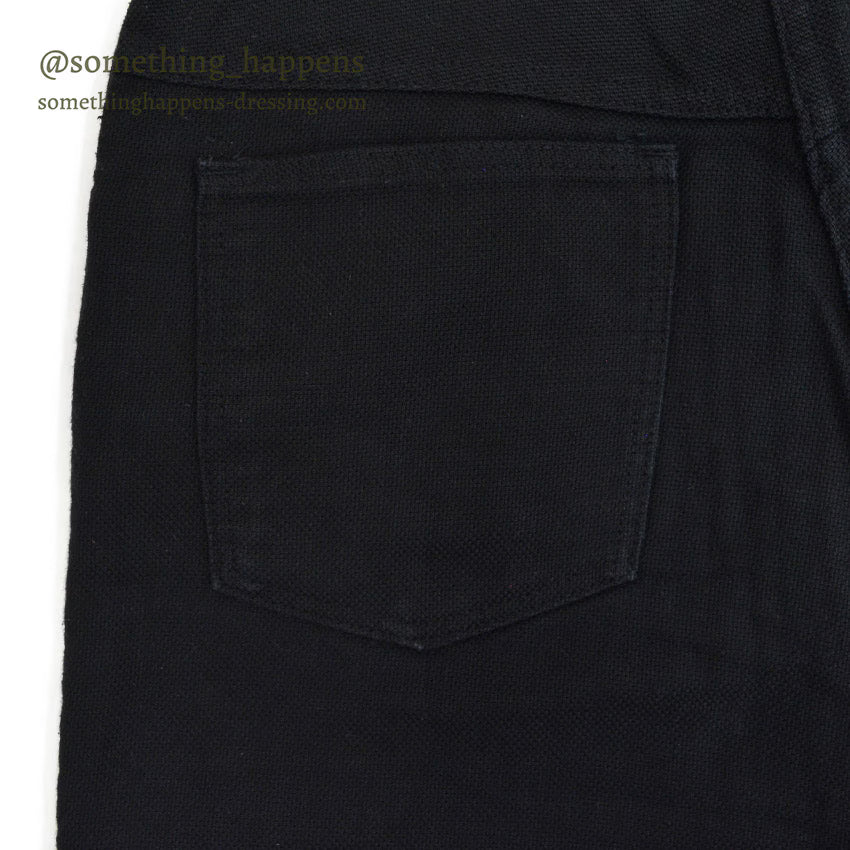 1970s UNKNOWN Piqué Black Tapered Pants... W31/L29
