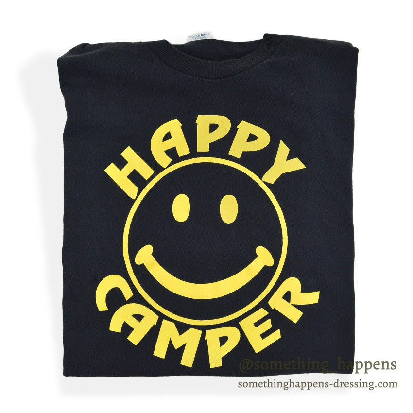1990's〜 DELTA HAPPY CAMPER SMILE PRINT T-SHIRT ... L