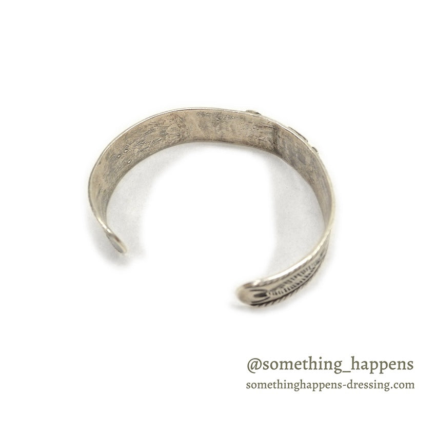 c.1930's NAVAJO FRED HARVEY ERA SWASTIKA SILVER BANGLE...