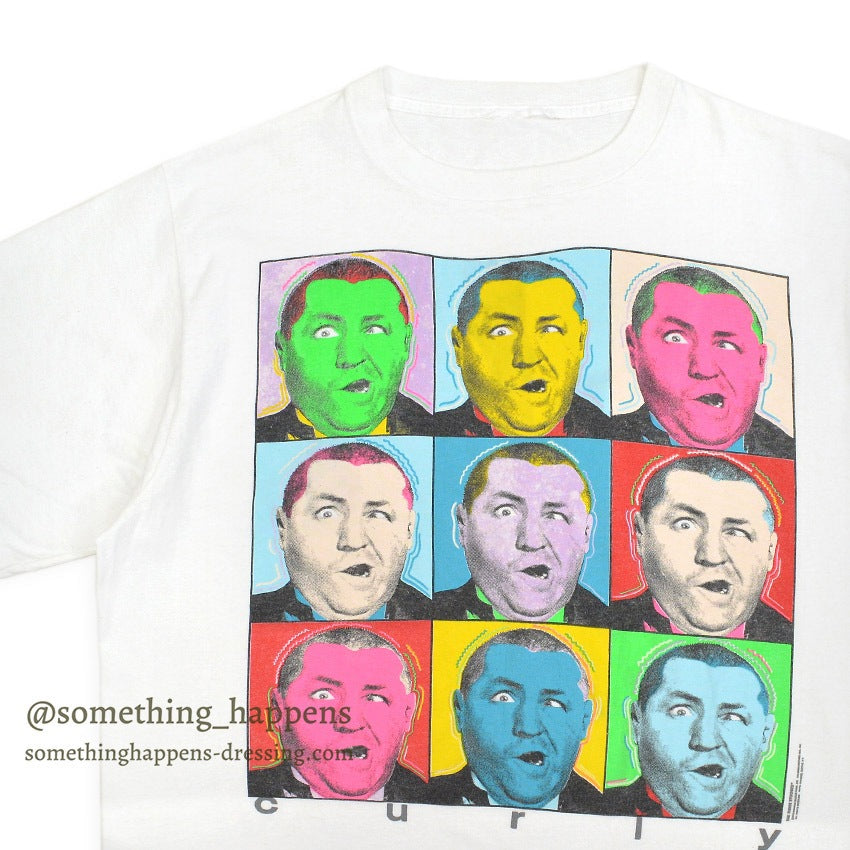 1990's CURLY Andy Warhol PRINT T-SHIRT ... Fits like XL