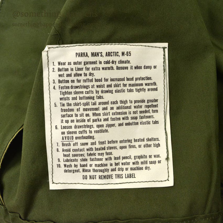 1960s Deadstock US Army Parka, Men's, M-65, Aluminum Zipper... Medium