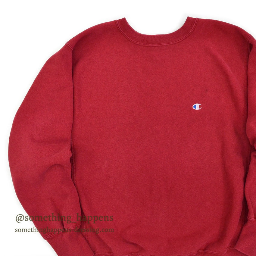 1990's CHAMPION PLAIN RED REVERSE WEAVE SWEAT SHIRT...L