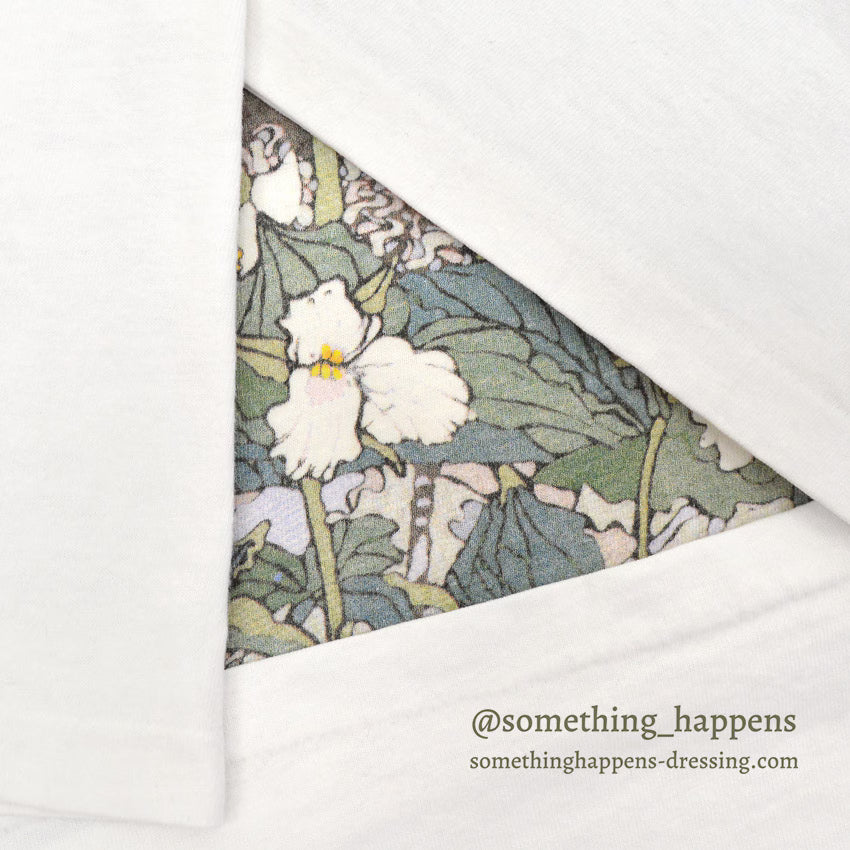 1990's HANES MICHIGAN FLORAL ART PRINT T-SHIRT...L