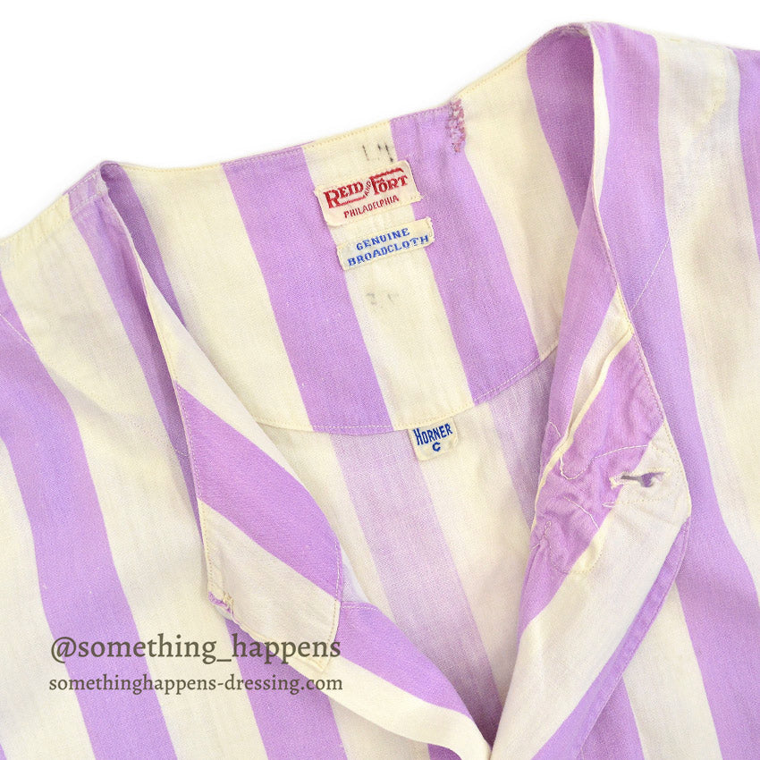 1930's〜 REID AND FORT PURPLE / WHITE PAJAMA SHIRT & PANTS ...