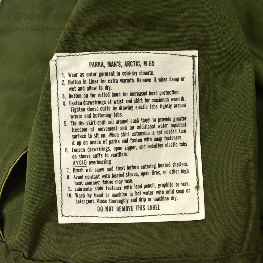 1960s Deadstock US Army Parka, Men's, M-65, Aluminum Zipper... Medium