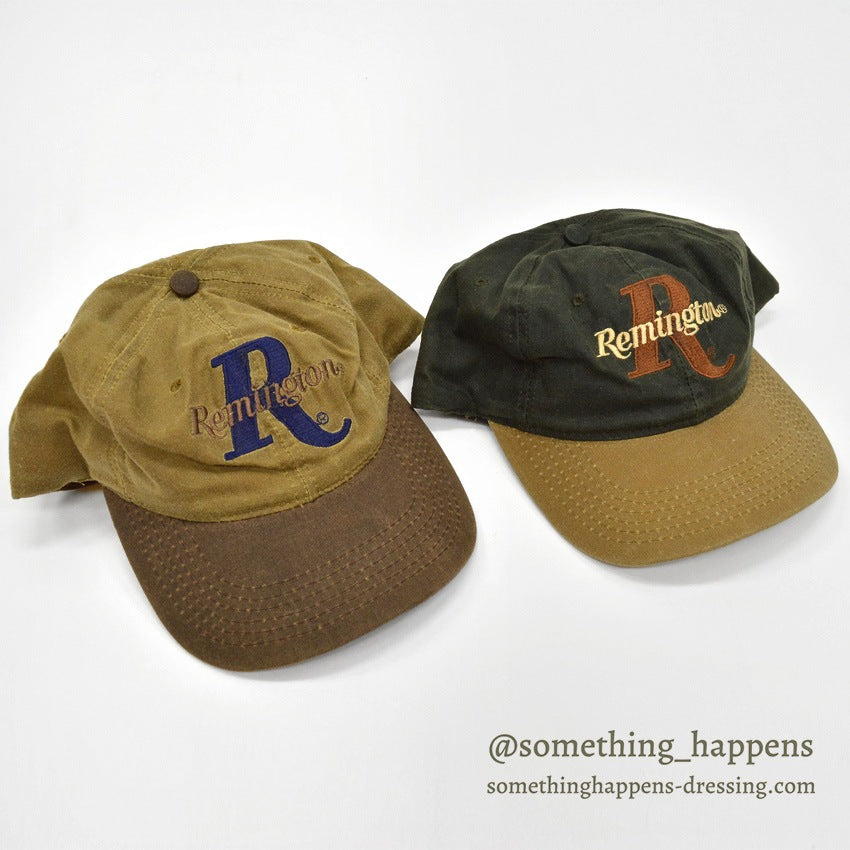 〜1990's REMINGTON OILED COTTON GAME CAP DEEP GREEN ...