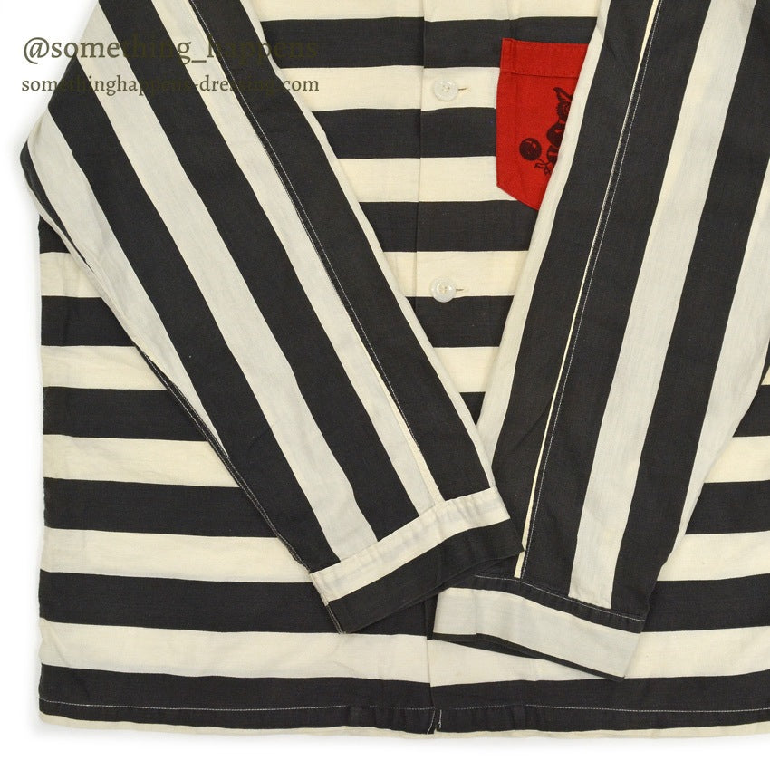 1950's VARSITY JAIL BIRDS STRIPES COSTUME SHIRT...L