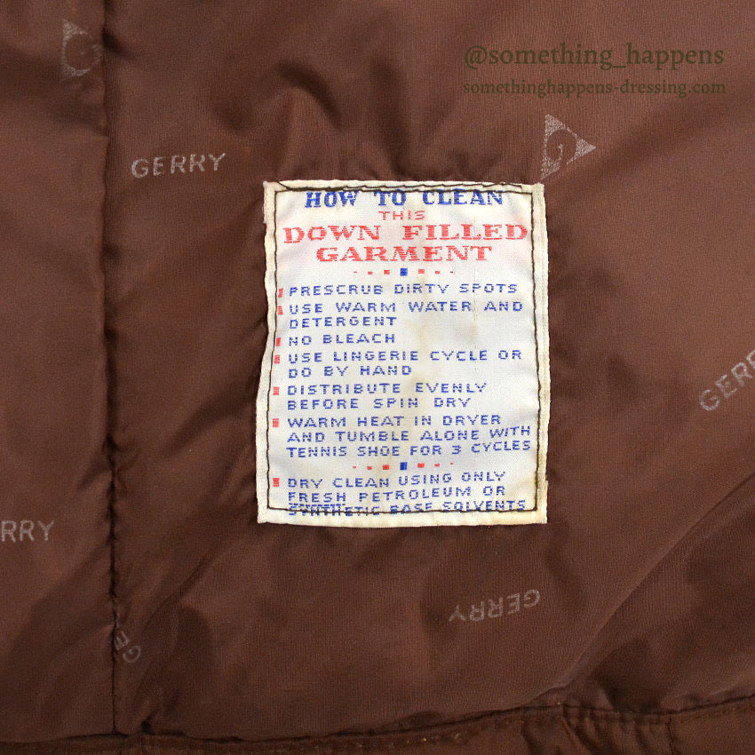 1970's GERRY DOWN SLOPE COAT BROWN... L