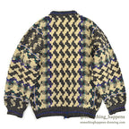 OLD ECUADOR HAND MADE WOOL KNIT CARDIGAN...