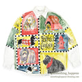 1990's~ FAITHFUL COMPANION DOG ART PAINT WHITE DENIM SHIRT ...