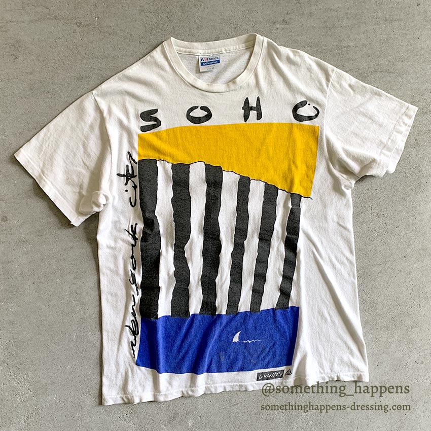1980's HANES SOHO NEW YORK CITY ART PRINT T-SHIRT ... L