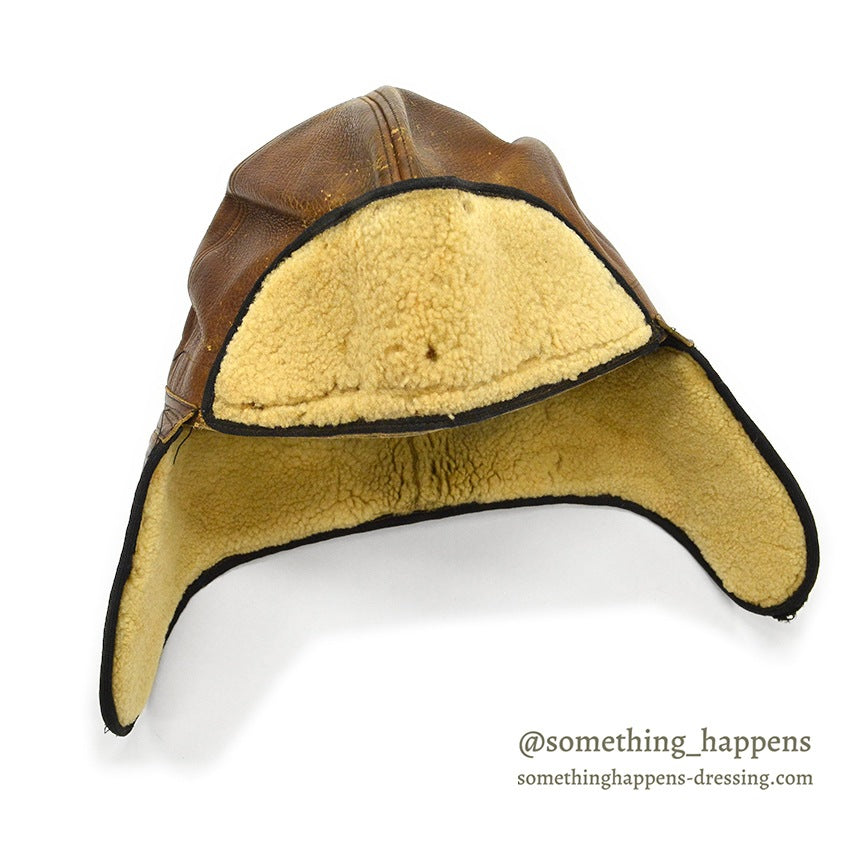 c.1920 LLBEAN AVIATOR LEATHER HAT...