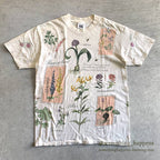 1990's REL-E-VANT PRODUCTS BOTANICAL ART PRINT T-SHIRT ... L