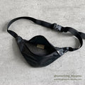 1980's LLBEAN LEATHER FANNY PACK BLACK...