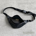 1980's LLBEAN LEATHER FANNY PACK BLACK...