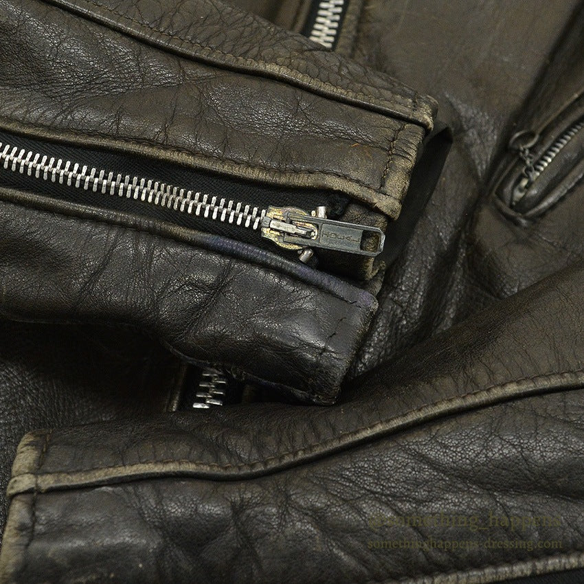 1980's SCHOTT 125 DOUBLE RIDERS JACKET BACK PAINT... 40