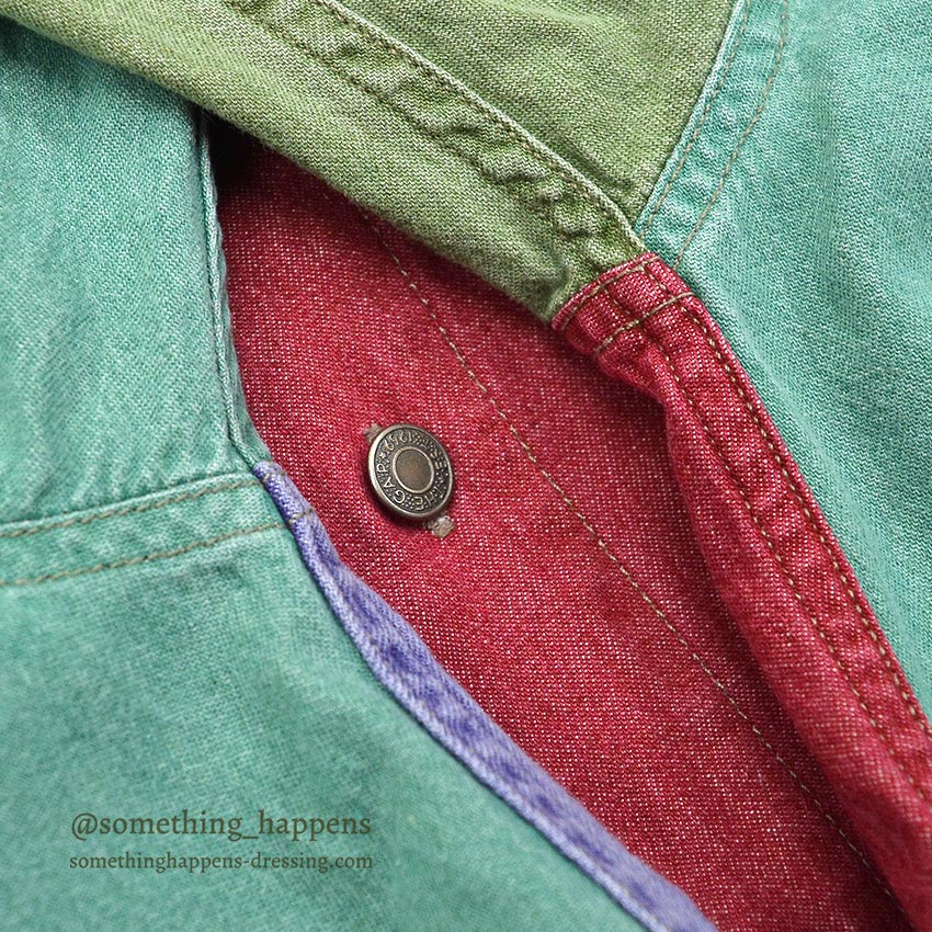 1980's〜 GAP MULTI COLOR DENIM WORK SHIRT ... L