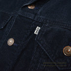 1970's Levi's 70505-1517 CORDUROY JACKET DARK NAVY... 46