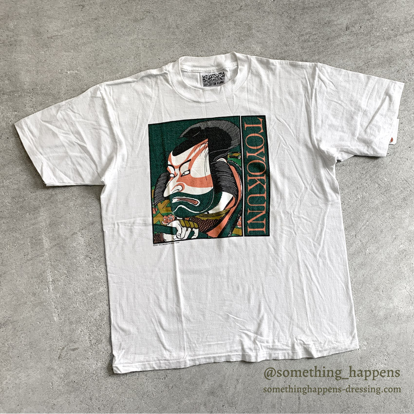 1980's WILDWOOD PRODUCTIONS TOYOKUNI ART T-SHIRT...X-LARGE