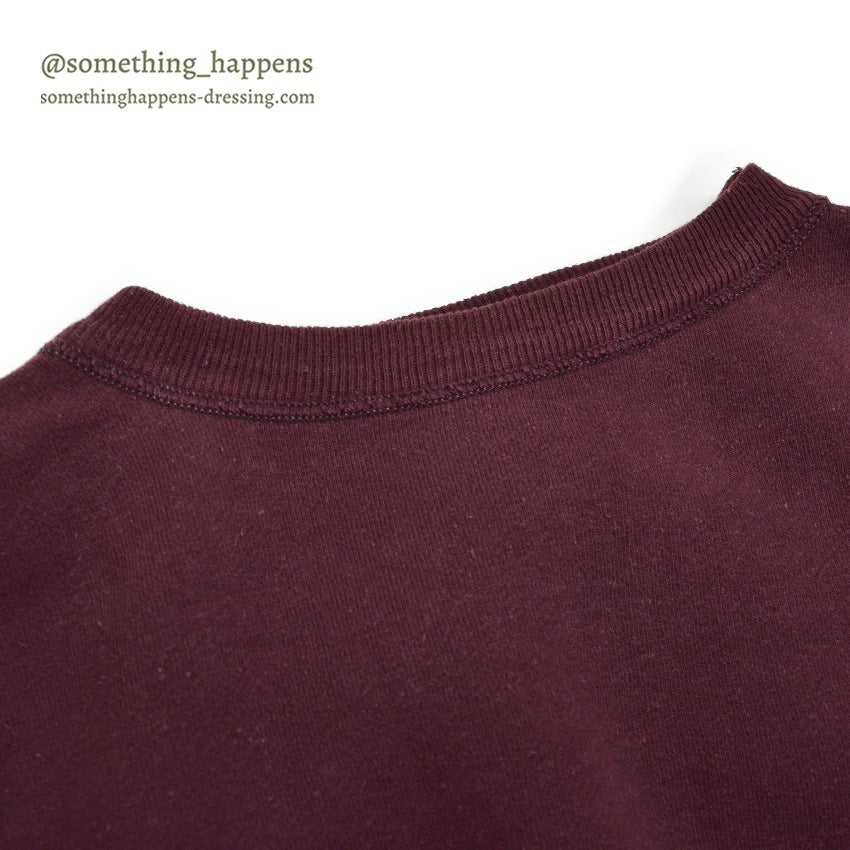 1940's~ CHAMPION CREWNECK BLANK SWEAT SHIRT MAROON ... LARGE