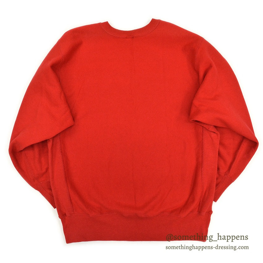 1990's CHAMPION REVERSE WEAVE BLANK SWEAT SHIRT RED/MINT ... X-LARGE
