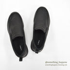 LLBEAN COMFORT BLACK LEATHER MOC SHOES ... 8 MEDIUM