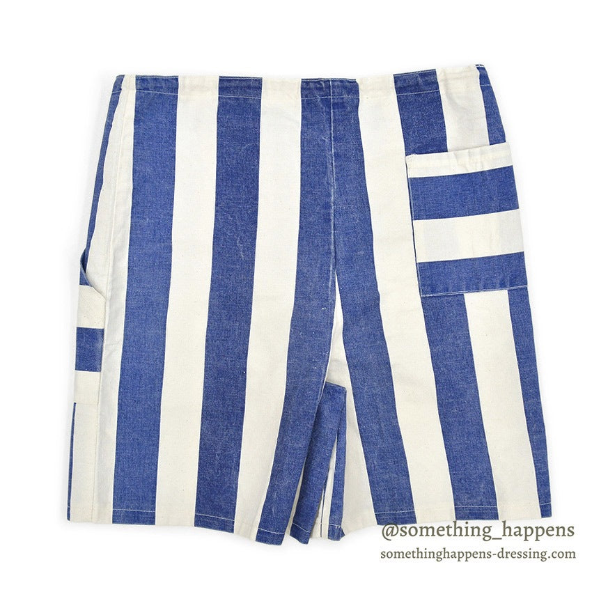 1990's MICHIGAN RAG CO. WIDE STRIPE EASY SHORTS...M