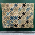 ANTIQUE CALICO PATCHWORK QUILT... 193cm/176cm
