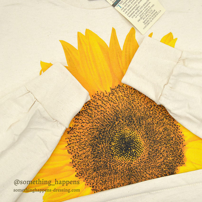 1990's DEADSTOCK ONEITA SUN FLOWER L/S T-SHIRT ... XL
