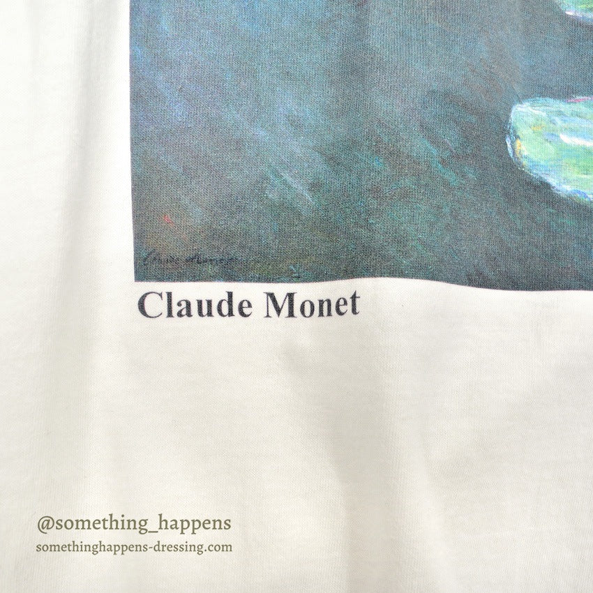 1990s ONEITA Claude Monet Water Lilies ART PRINT T-SHIRT ... XL