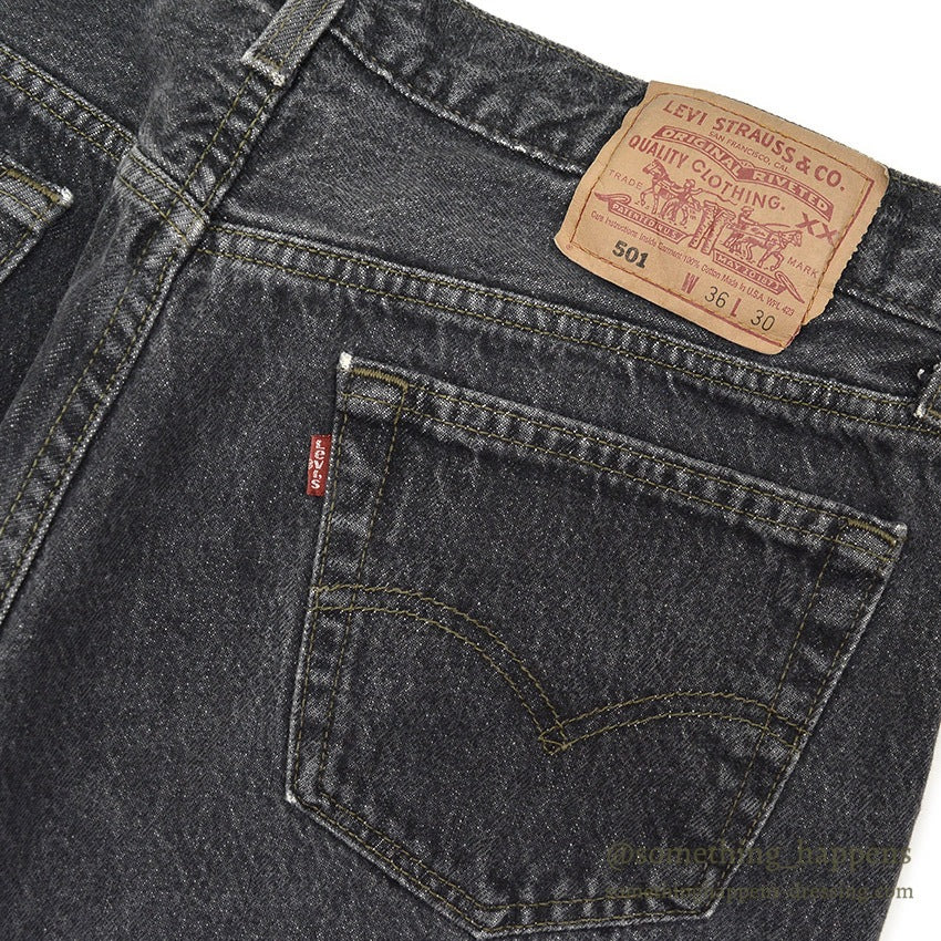 1990's Levi's 501 BLACK DENIM PANTS... W36 L30