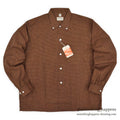 1950's~ DEADSTOCK COLEBROOKE BROWN/BLACK PIN CHECK L/S SHIRT... L
