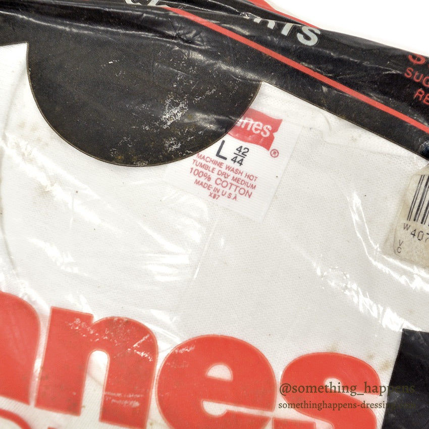 1980's DEADSTOCK HANES 3 PACK T-SHIRTS... LARGE