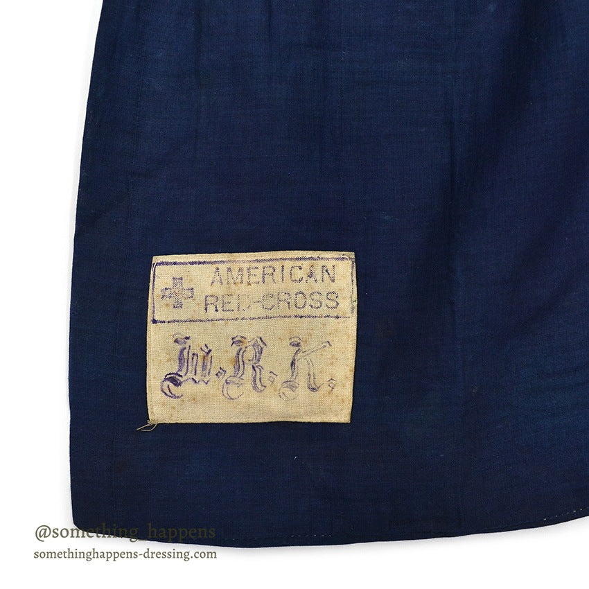 1910's WW1 ERA AMERICAN RED CROSS COTTON DITTY BAG BLUE...