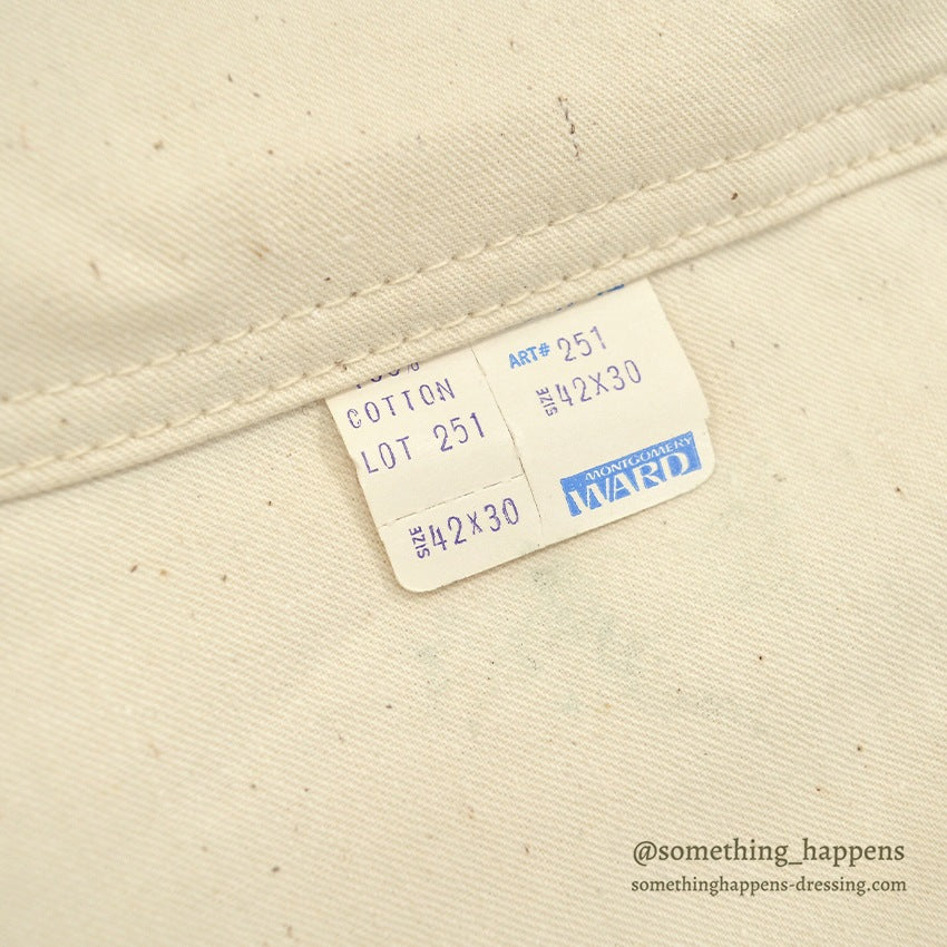 ~1970's DEADSTOCK MONTGOMERY WARD DOUBLE KNEE OVERALL ... W42/L30
